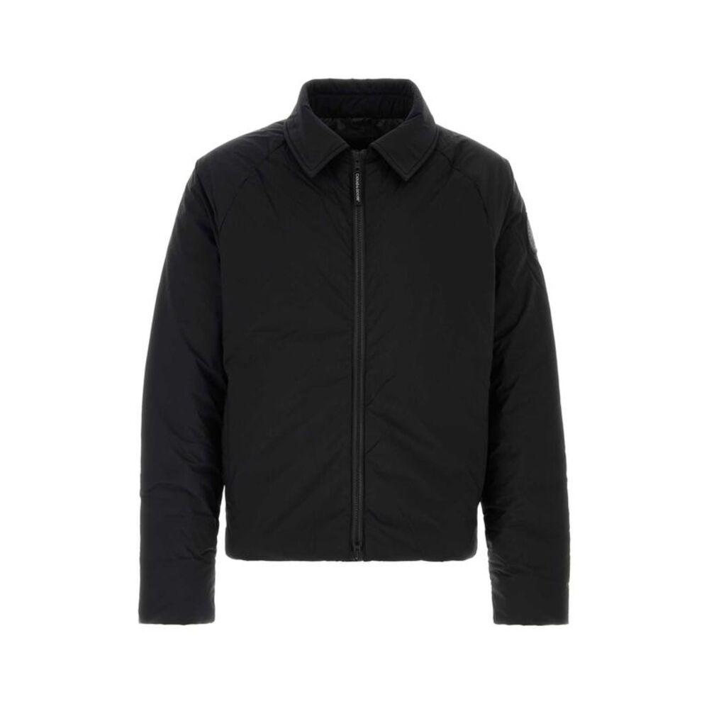 Canada Goose Men Black Nylon Lodge Down Jacket